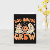Boo Havior Crew Niedlich Halloween Therapeut Ghost Karte (Gelbe Blume)