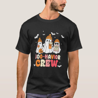 Boo Havior Crew Verhaltensanalytiker Halloween Fra T-Shirt