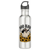 Boo Haw Cow Ghost Western Halloween Edelstahlflasche (Vorderseite)
