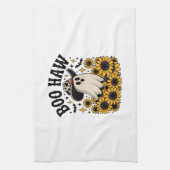 Boo Haw Cow Ghost Western Halloween Geschirrtuch (Vertikal)