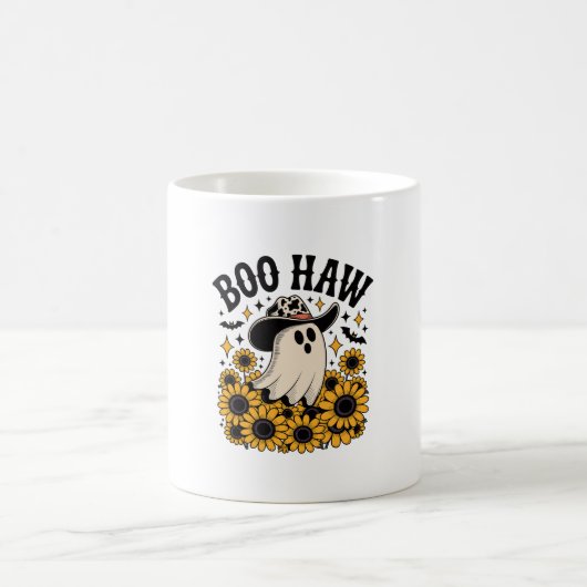 Boo Haw Cow Ghost Western Halloween Kaffeetasse (Mittel)