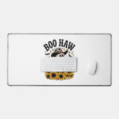 Boo Haw Cow Ghost Western Halloween Schreibtischunterlage (Tastatur & Maus)
