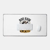 Boo Haw Cow Ghost Western Halloween Schreibtischunterlage (Tastatur & Maus)