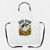 Boo Haw Cow Ghost Western Halloween Schürze (Vorderseite)