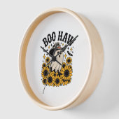 Boo Haw Cow Ghost Western Halloween Uhr (Winkel)