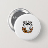 Boo Haw Cowboy Geist Sonnenblumen Fledermäuse Hall Button (Vorne & Hinten)
