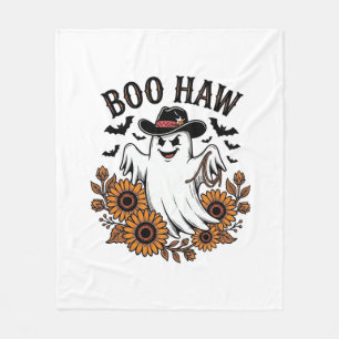 Boo Haw Cowboy Geist Sonnenblumen Fledermäuse Hall Fleecedecke