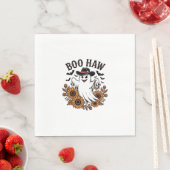 Boo Haw Cowboy Geist Sonnenblumen Fledermäuse Hall Serviette (Beispiel)