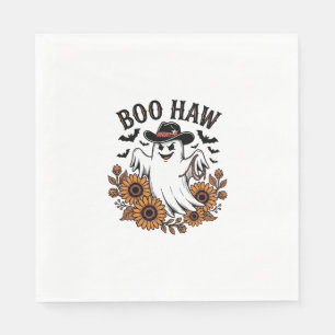Boo Haw Cowboy Geist Sonnenblumen Fledermäuse Hall Serviette