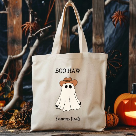 Boo Haw Custom Halloween Funny Western Tragetasche