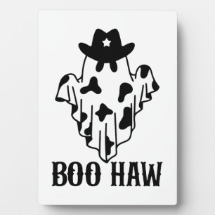 Boo Haw Funny Halloween Kostümgeister Western Spoo Fotoplatte