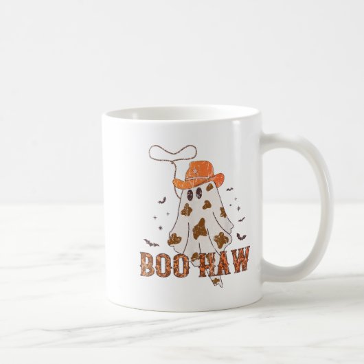 Boo Haw Ghost Cowboy Halloween Western Ghost Costu Kaffeetasse (Rechts)