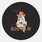 Boo Haw Ghost Cowboy Halloween Western Ghost Costu Runder Aufkleber (Vorderseite)