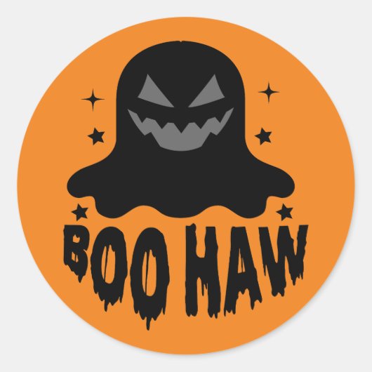 Boo Haw Ghost Halloween Sticker (Vorderseite)
