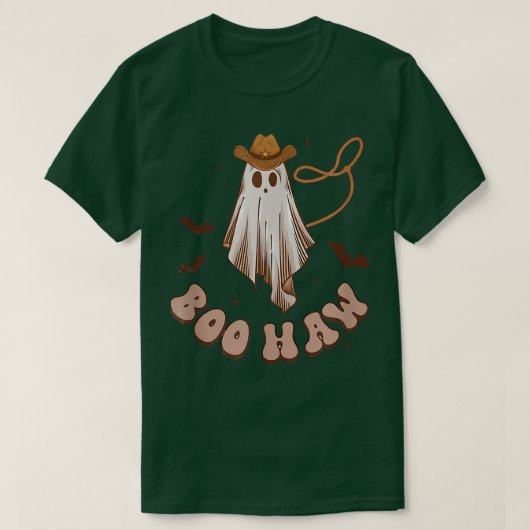Boo Haw Ghost Rodeo Western Country Halloween Cowb T-Shirt (Design vorne)