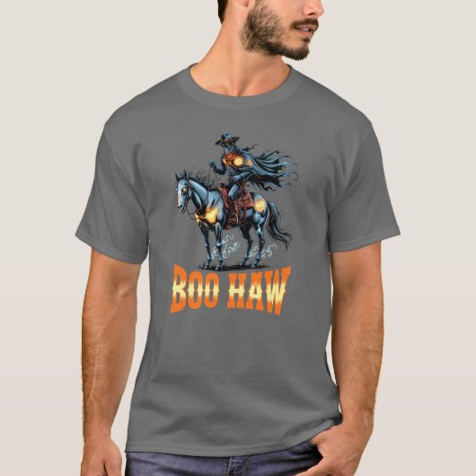 Boo Haw Halloween Cowboy T-Shirt (Vorderseite)