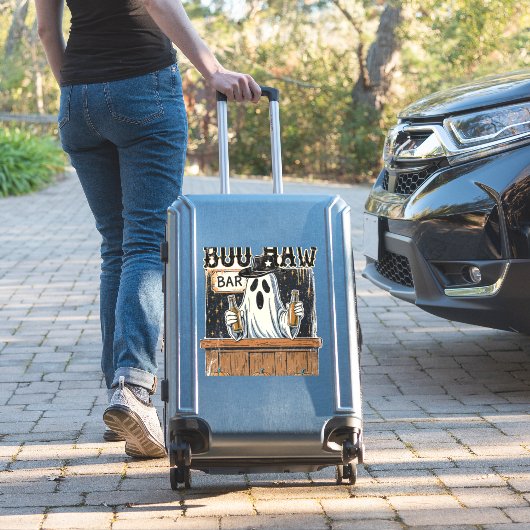 Boo Haw Retro Western Halloween Aufkleber (Koffer Insitu)