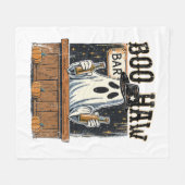 Boo Haw Retro Western Halloween Fleecedecke (Vorderseite (Horizontal))