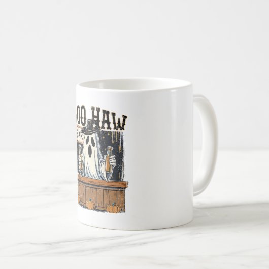 Boo Haw Retro Western Halloween Kaffeetasse (VorderseiteRechts)