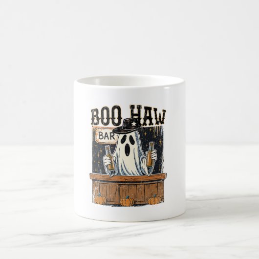 Boo Haw Retro Western Halloween Kaffeetasse (Mittel)