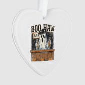 Boo Haw Retro Western Halloween Ornament (Vorderseite)