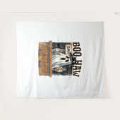 Boo Haw Retro Western Halloween Wandteppich (Vorderseite (Horizontal))