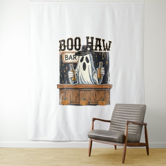 Boo Haw Retro Western Halloween Wandteppich (Beispiel)