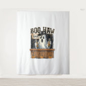 Boo Haw Retro Western Halloween Wandteppich (Vorderseite)