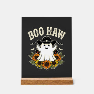 Boo Haw Western Halloween-Geisterdesign Acrylschild