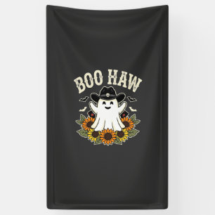 Boo Haw Western Halloween-Geisterdesign Banner
