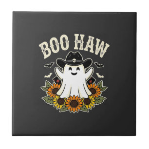 Boo Haw Western Halloween-Geisterdesign Fliese