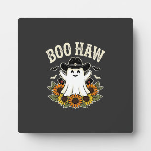 Boo Haw Western Halloween-Geisterdesign Fotoplatte