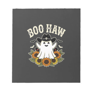 Boo Haw Western Halloween-Geisterdesign Notizblock