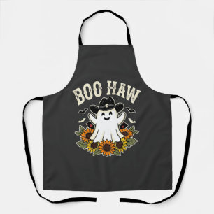 Boo Haw Western Halloween-Geisterdesign Schürze