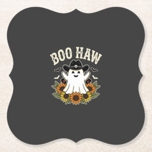 Boo Haw Western Halloween-Geisterdesign Untersetzer
