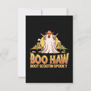 Boo Haw Western Halloween Vintag Ghost Funny Niedl Dankeskarte