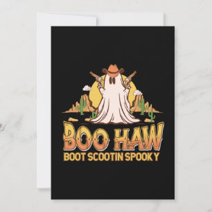 Boo Haw Western Halloween Vintage Geist Lustig Nie Einladung