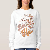 Boo Haw Western Retro Halloween Ghost Sweatshirt (Vorderseite)