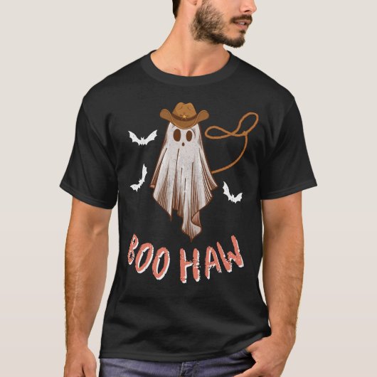 Boo Haw Western Retro Halloween T-Shirt (Vorderseite)