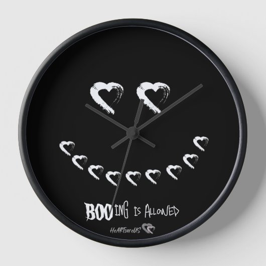 Boo Heart Wall Clock Uhr (Vorderseite)
