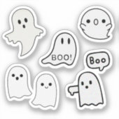 Boo Helmet Funny Ghost Stiker Aufkleber (Vorderseite)