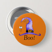 Boo! Hexenhut Button (Vorne & Hinten)