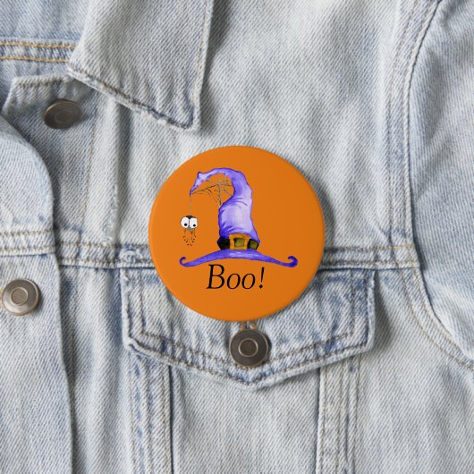 Boo! Hexenhut Button (Beispiel)