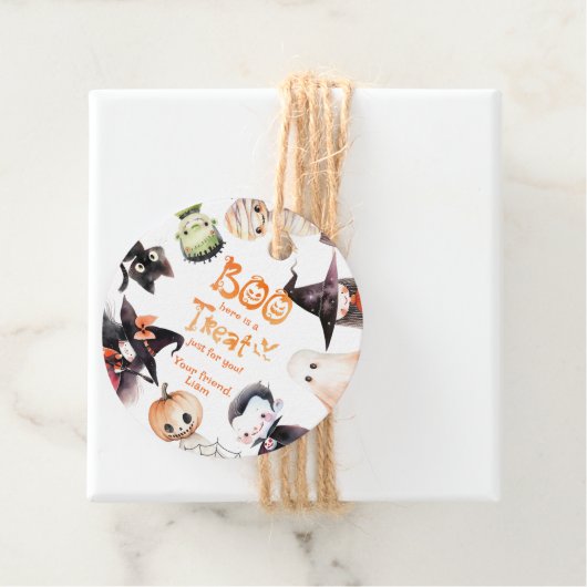 Boo hier ist eine Leckerei für euch Halloween dank Geschenkanhänger (Beispiel)