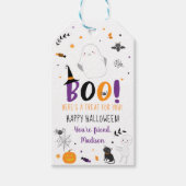 Boo, hier ist eine Leckerei für euch Halloween Geschenkanhänger (Vorderseite)