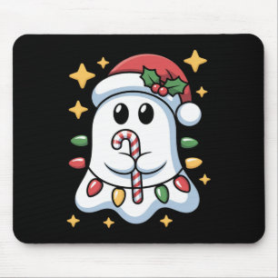 Boo Holding Christmas Tree Candy Weihnachten Mousepad
