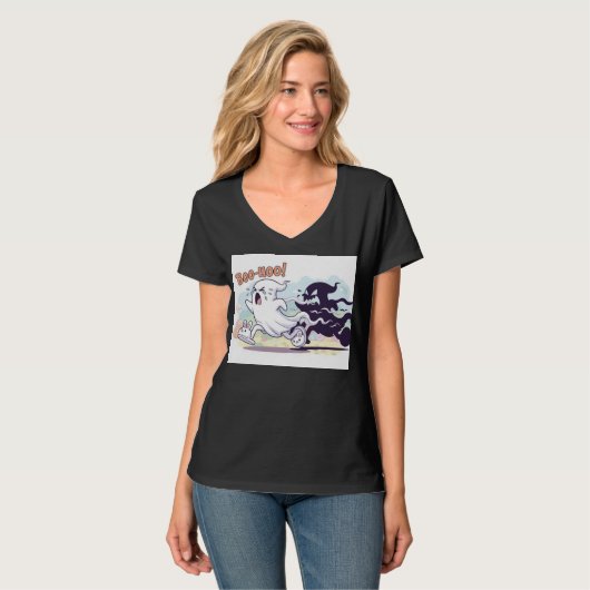 Boo-Hoo Bunny Ghost T-Shirt (Vorderseite Vollansicht)