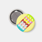 Boo Hoo Design Flash Farben weißer Text Magnet (Vorderseite/Rückseite)