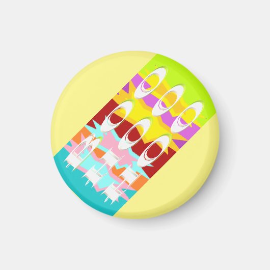 Boo Hoo Design Flash Farben weißer Text Magnet (Vorne)