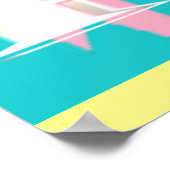 Boo Hoo Design Flash Farben weißer Text Poster (Ecke)